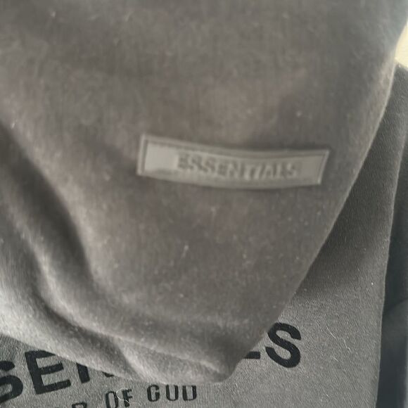 Essentials Fear Of God Black Hooded Sweatshirt S - Picture 3 of 6